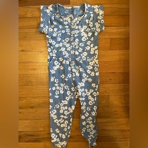 2T Baby Gap Blue Floral Romper
